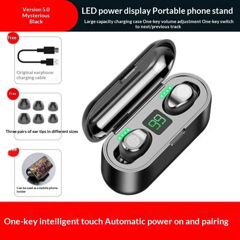 G9S Wireless Earbuds — Bluetooth Earphones with LED Charging Case by Glow Together | Earbuds ``