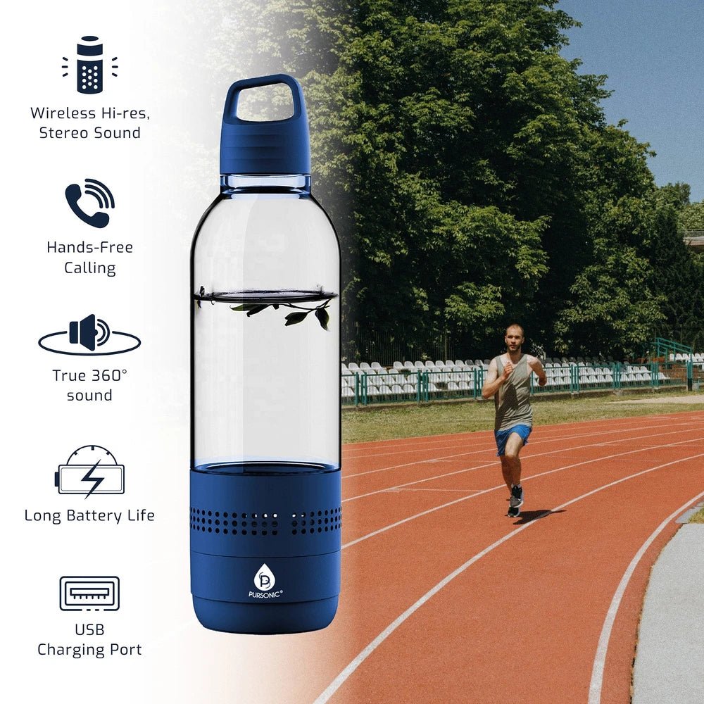 Pursonic 2-in-1 Water Bottle with Built-In Wireless Speaker by Glow Together | SPEAKER ``