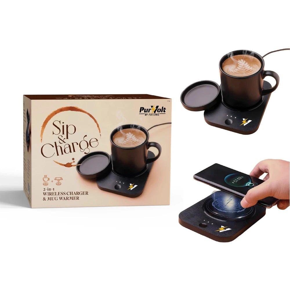 Sip & Charge 2-in-1 Wireless Charger & Mug Warmer by Glow Together | Electronics ``