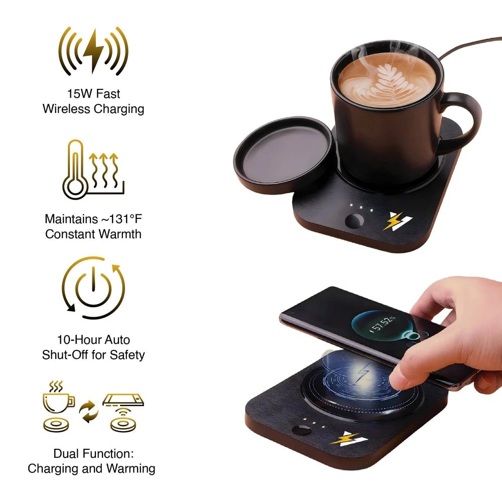 Sip & Charge 2-in-1 Wireless Charger & Mug Warmer by Glow Together | Electronics ``